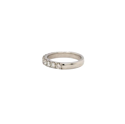 0.97ct Natural Diamond & Platinum 3.0mm Eternity/Wedding Band 5.1g