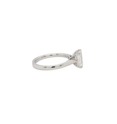 1.52ct Lab Grown Certified Diamond & Platinum Emerald Cut Solitaire Ring