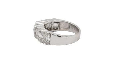 0.66ct Natural Diamond & 18ct White Gold Bespoke Solitaire/Dress Ring 6.8g