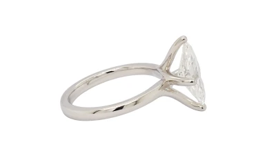 2.08ct Lab Grown Marquise Diamond & Platinum Solitaire Ring 6.39g