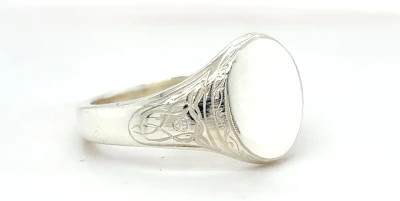 Sterling Silver Celtic Signet Ring 9.3g