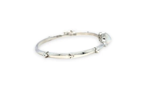Silver 11.5mm Spike Bangle by "Stephen Webster" 6 Inch 13.6g