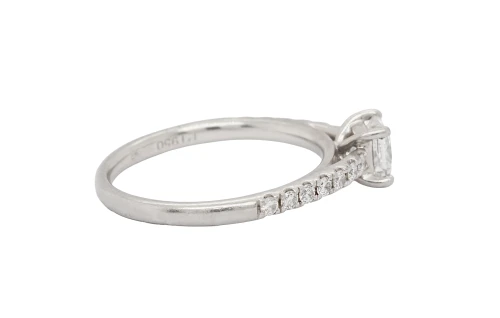 0.88ct Natural Diamond & Platinum Solitaire Ring 4.0g
