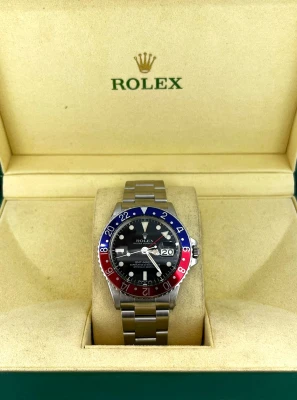 Rolex 40mm GMT Master "Pepsi" Stainless Steel Year 1966 - Model: 1675/0