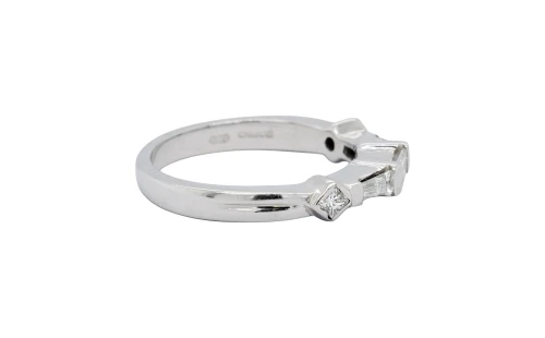 0.53ct Natural Diamond & 18ct White Gold 3.0mm Fancy Wedding/Eternity Band 3.9g