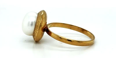 9ct Gold & Pearl Dress Ring 2.0g