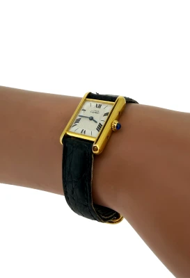 Cartier Santos 100m- Midi - 18ct Gold & Stainless Steel DIAMOND 2008 Box & Papers