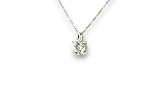 2.06ct Lab Grown Diamond & 9ct White Gold 16/18 Inch 2.93g