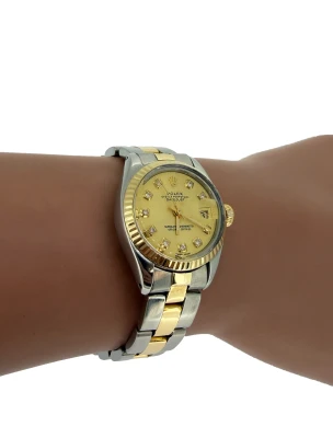 Rolex 26mm DateJust 18ct Gold/Stainless Steel Diamond Dial-Year 1979