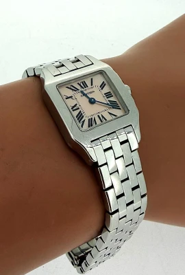 Cartier Demoiselle 20mm Stainless Steel & Pink Mother of Pearl (year 2013) Model: 2698
