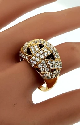 1.79ct Diamond & 18ct Rose Gold Dress Ring 8.8g