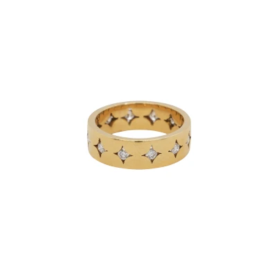 0.50ct Natural Diamond & 18ct Gold Wedding/Eternity 5.8mm Band  6.4g