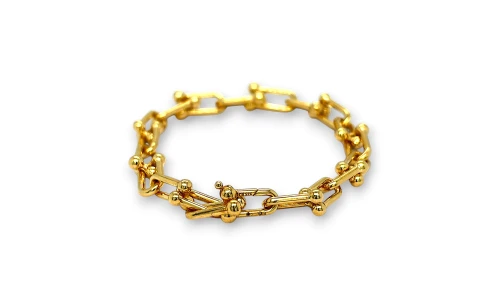 9ct Gold Fancy Linked 8.8mm Bracelet 7.5g