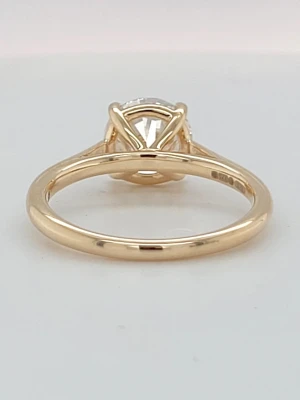 2.00ct Lab Grown Diamond & 9ct Gold Solitaire Ring 2.7g Size M