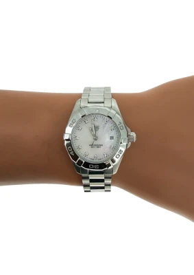 Ladies Tag Heuer AQUARACER (2022 Box & Papers) Diamond & Mother of Pearl - Stainless Steel