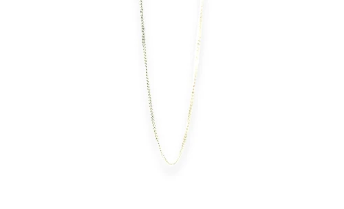 9ct White Gold 1.2mm Traditional Curb Chain 15Inch 2.18g