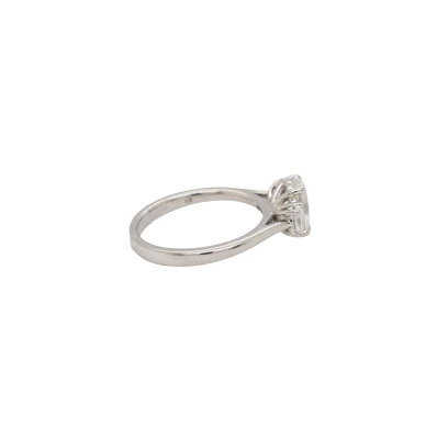 2.30ct Lab Grown Diamond & Platinum Solitaire Ring 4.9g Size M