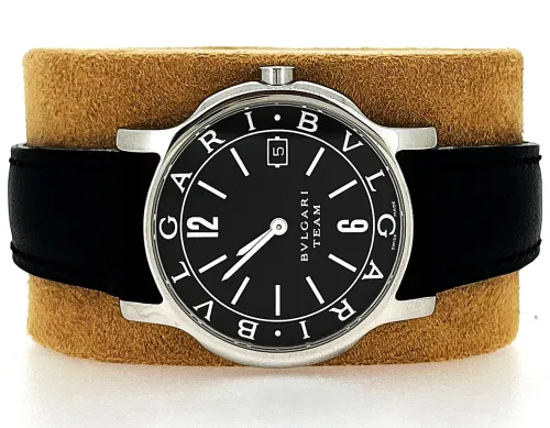 Bvlgari 35.5mm Team ( Year 2018) Stainless Steel & Leather Model: ST355 Watch