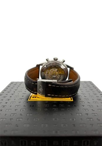 Breitling 43mm Transocean Chronograph- 2013 Box & Papers Stainless Steel & Calf Leather- Model: AB015212/G724