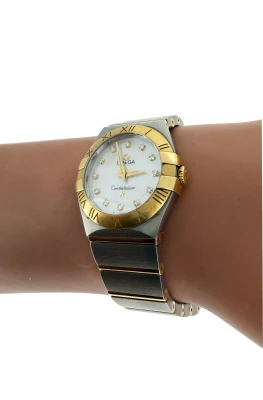 Omega Constellation 28mm - 18ct Gold & Stainless Steel- Mother of Pearl & Diamond 2019 Box & Papers
