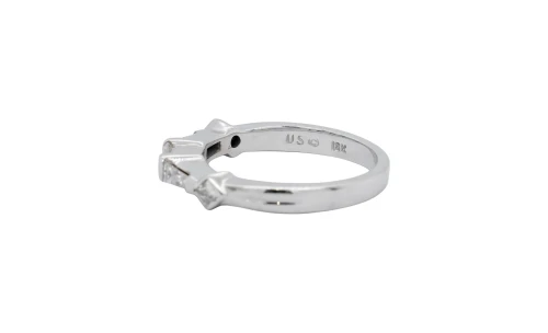 0.53ct Natural Diamond & 18ct White Gold 3.0mm Fancy Wedding/Eternity Band 3.9g