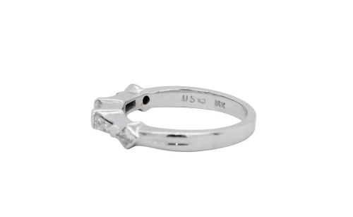 0.53ct Natural Diamond & 18ct White Gold 3.0mm Fancy Wedding/Eternity Band 3.9g
