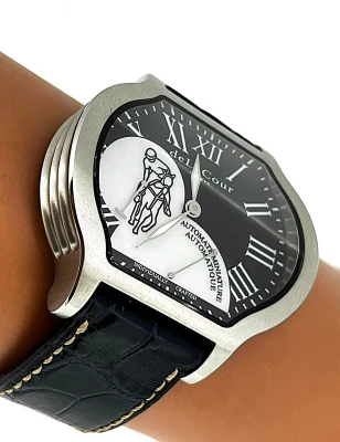 De la Cour City Sport POLO Automatic 48 x 47mm ( Limited Edition 22/500 Year 2009) Stainless Steel/Leather