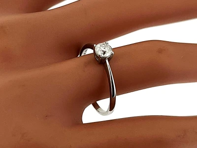 0.50ct Diamond & 9ct White Gold Solitaire Ring 1.8g