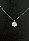 0.50ct Lab Grown Diamond & 9ct White Gold Solitaire Pendant - 18 Inch