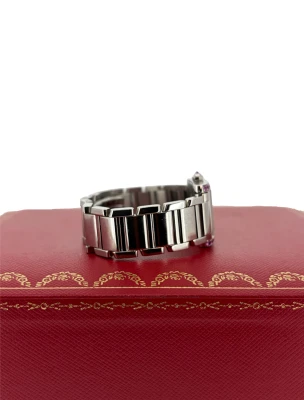 Cartier 20mm Tank Pink Mop Dial Pink Sapphire Circa 2015