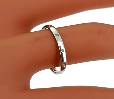 0.10ct Diamond & Platinum 2mm Wedding Band 1.6g