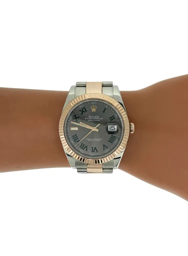 Rolex 41mm Datejust WIMBLEDON (2022 B0x & Papers 18ct Rose Gold/Stainless Steel Model: 126331