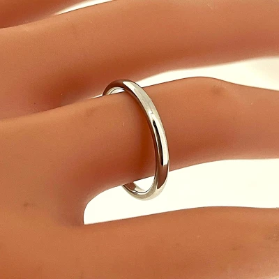 2mm Platinum Slight Court Wedding Band 3.3g