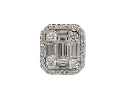 1.90ct Natural Diamond & 18ct White Gold Stud Earrings 5.28g