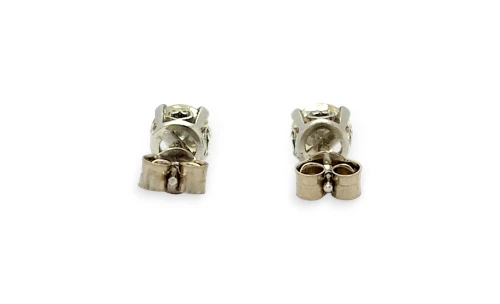 1.32ct Natural Diamond & 18ct White Gold 5.3mm Stud Earrings 1.73g