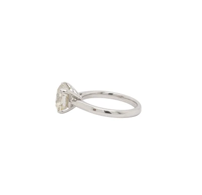 3.56ct Natural Diamond & Platinum Solitaire Ring 6.1g