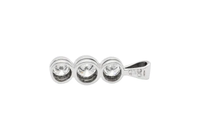 0.60ct Natural Diamond & 18ct White Gold Pendant (21.00 x 5.6mm) 1.7g