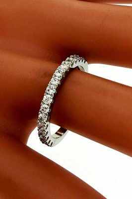 0.51ct Diamond & Platinum Eternity/Wedding Band 3.6g
