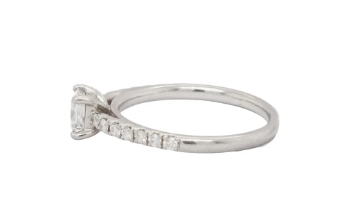 0.88ct Natural Diamond & Platinum Solitaire Ring 4.0g