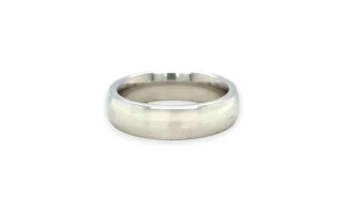 9ct White Gold 5mm Heavyweight Slight Court Band 6.93g size K
