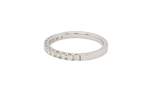 0.46ct Natural Diamond & Platinum Eternity/Wedding Band 3.2g