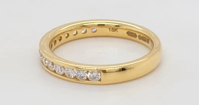 1.00ct Diamond & 18ct White Gold Trilogy Ring 2.8g