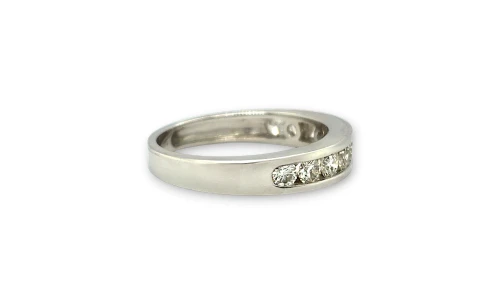 0.75ct Natural Diamond & 18ct White Gold 4.0mm Eternity/Wedding Band 3.4g