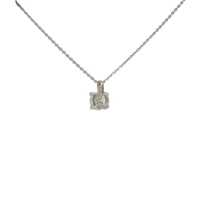 0.75ct Lab Grown Diamond & 9ct White Gold Solitaire Pendant 16/18 Inch