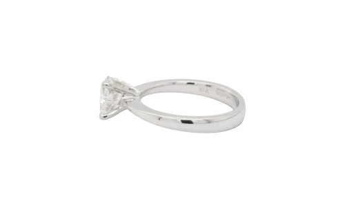 1.42ct Natural Trilliant Cut Diamond & Platinum Solitaire Ring 6.3g