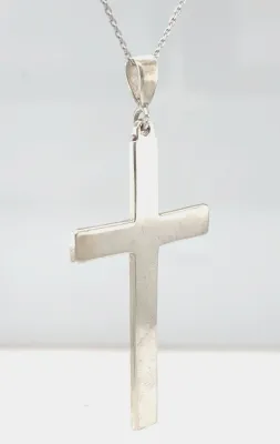 Sterling Silver Cross Pendant 6.5g 61mm x 30mm