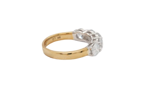 2.01ct Lab Grown Diamond & 9ct Gold 5 Stone Eternity Ring -3.36g