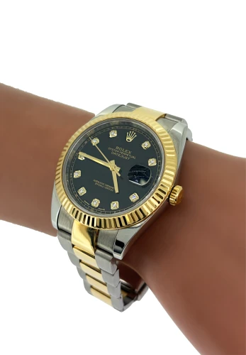 Rolex 41mm Datejust DIAMOND Dial -18ct Gold & Stainless Steel (2018 Box & Papers) Model: 126333