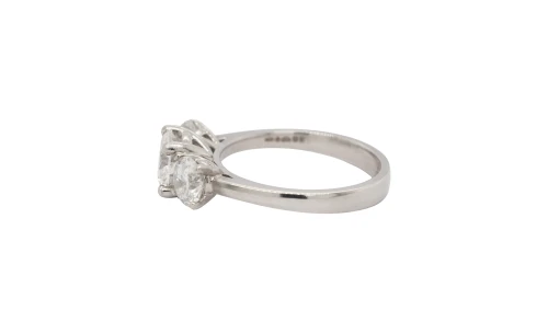 2.06ct Lab Grown Diamond & Platinum Trilogy Ring 5.6g Size: L
