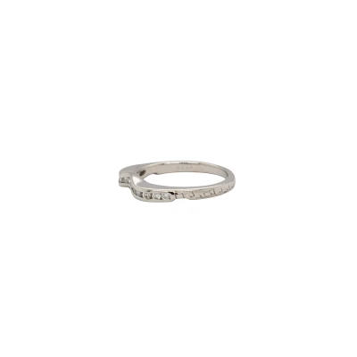 0.41ct Natural Diamond & Platinum Eternity/Wedding Curved Band ( shape to fit) 4.46g